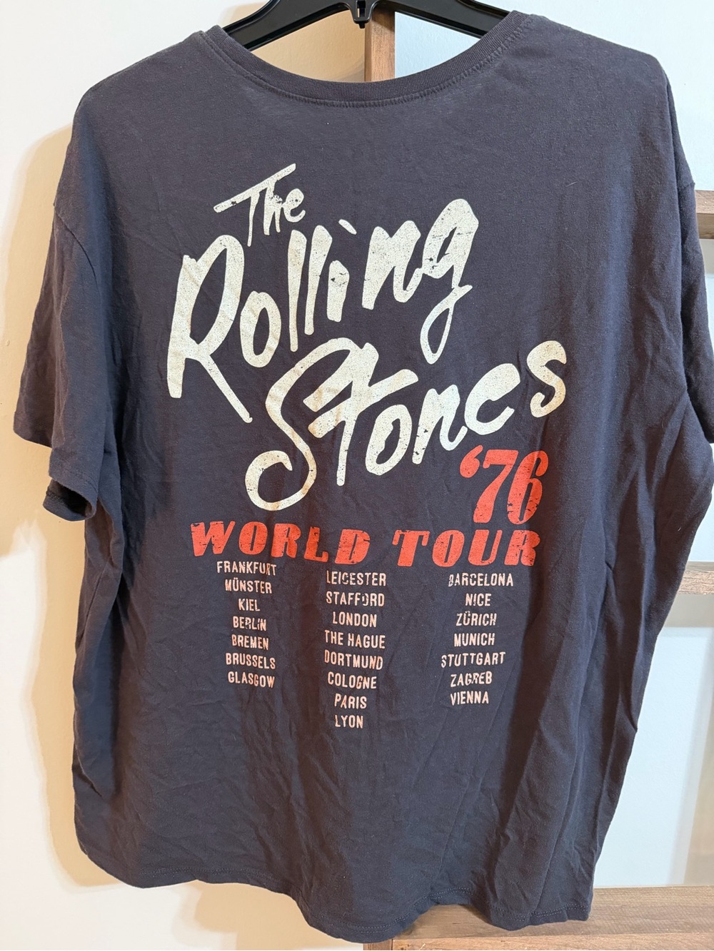 the Rolling Stones Black 76 World Tour Tee